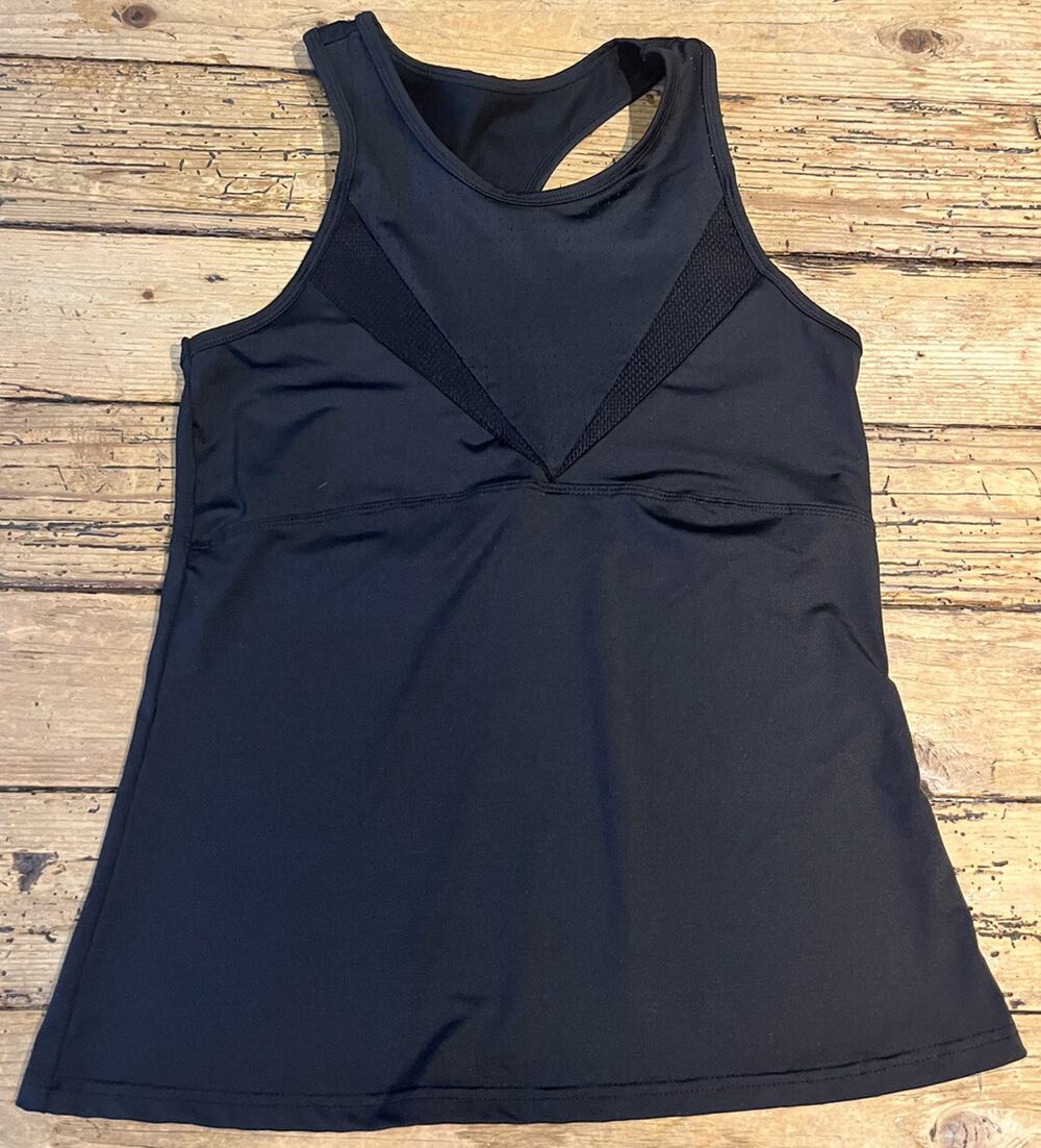 BCBG Maxariza Womens Size M Black Activewear Racerback Tank Top NWOT